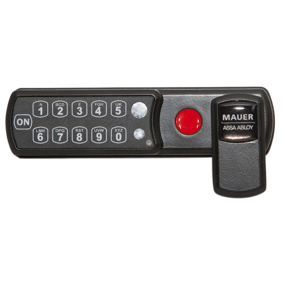 06101102-ESL-HL mauer ESLcam pin code lock horizontal mounting-fixed user-black-left