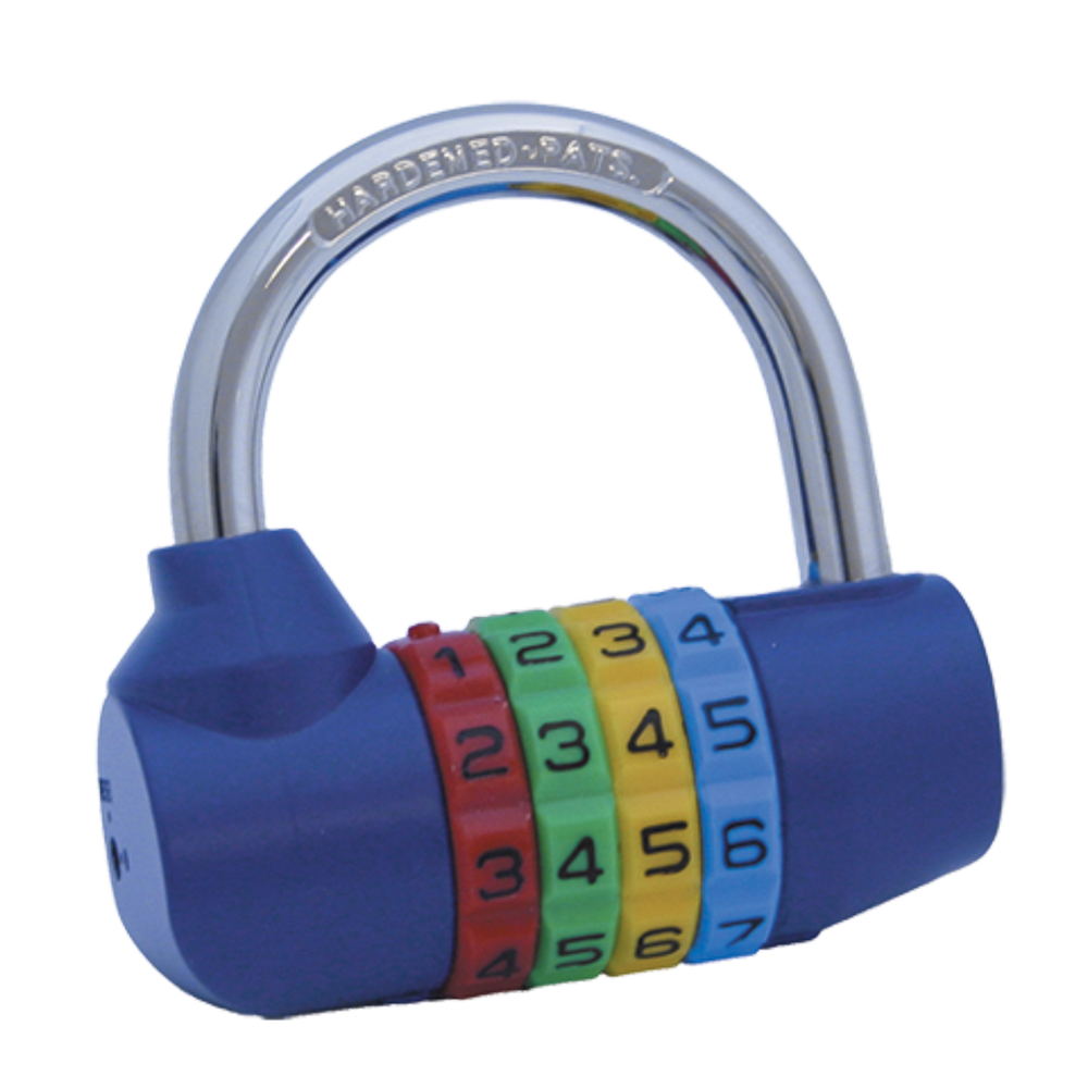 Code padlock coloured