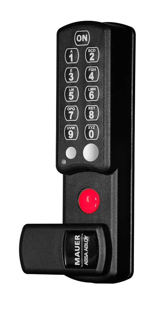06101102-ESL-V mauer ESLcam pin code lock vertical mounting-fixed user-black