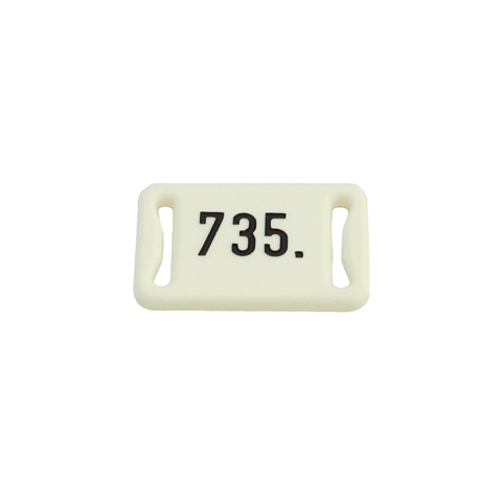 06800-21D nummerplaatje kunststof wit genummerd