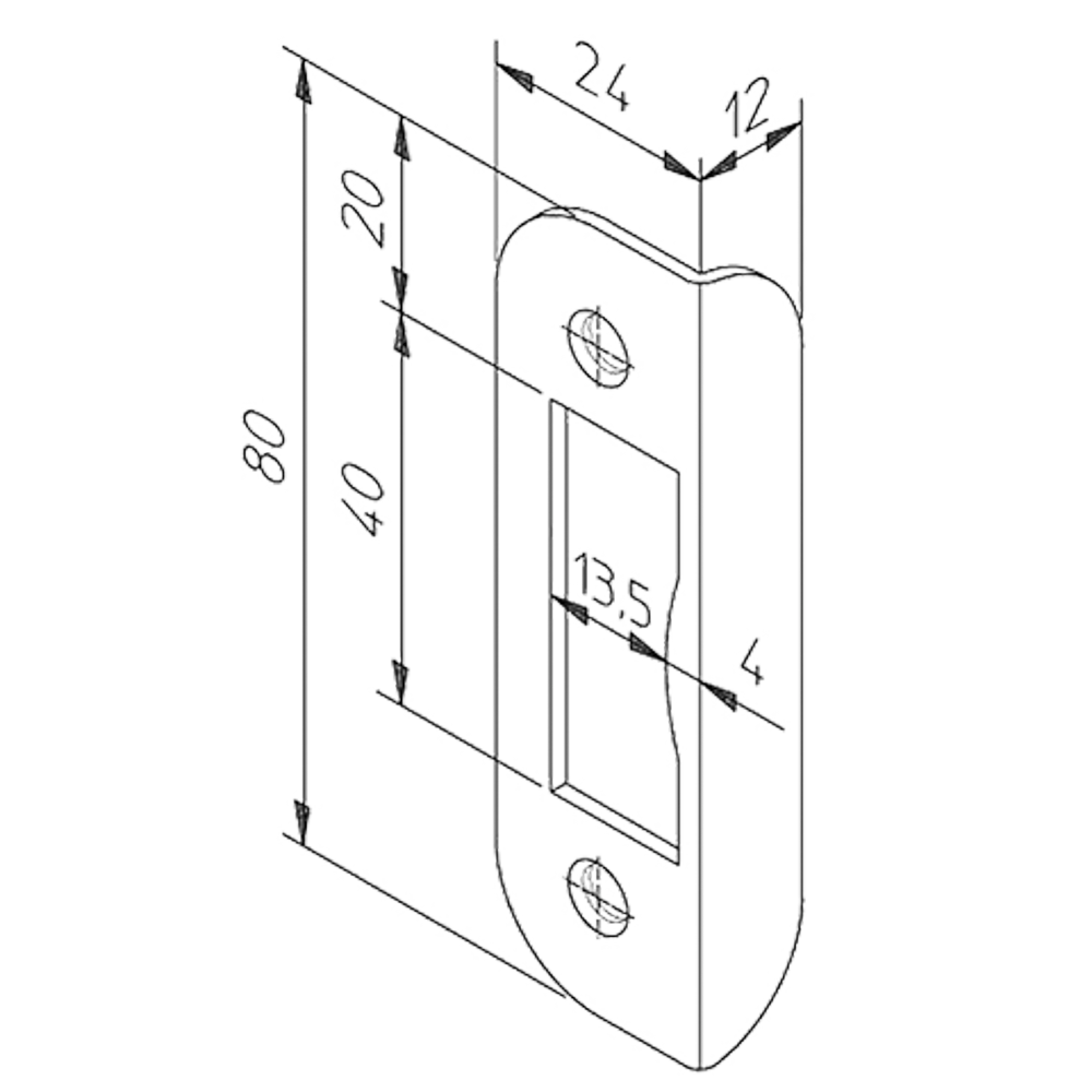 08102F010 mauer 102 hoek sluitplaat loop Rs/Ls