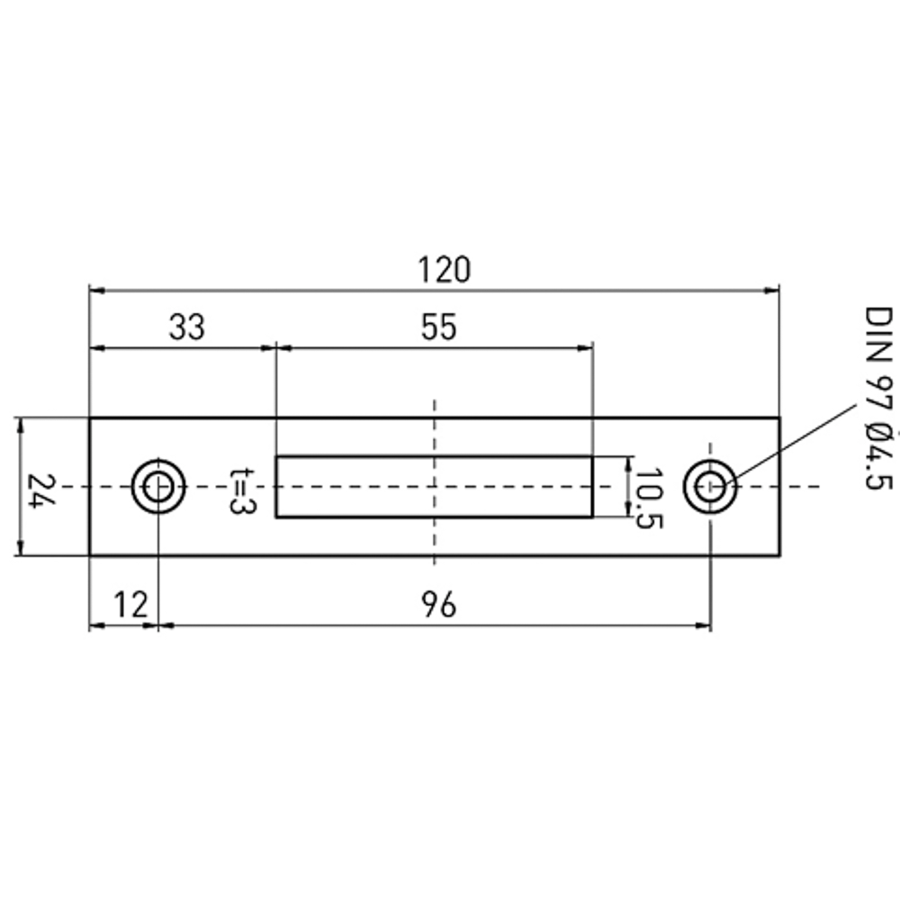 08450008 mauer 450 sl.plaat verzinkt Din Ls/Rs