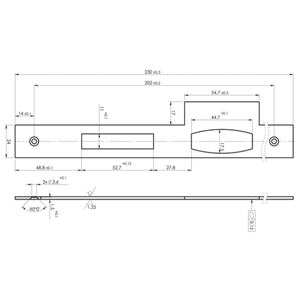 08456106 mauer 456 sl.plaat RVS Din Ls