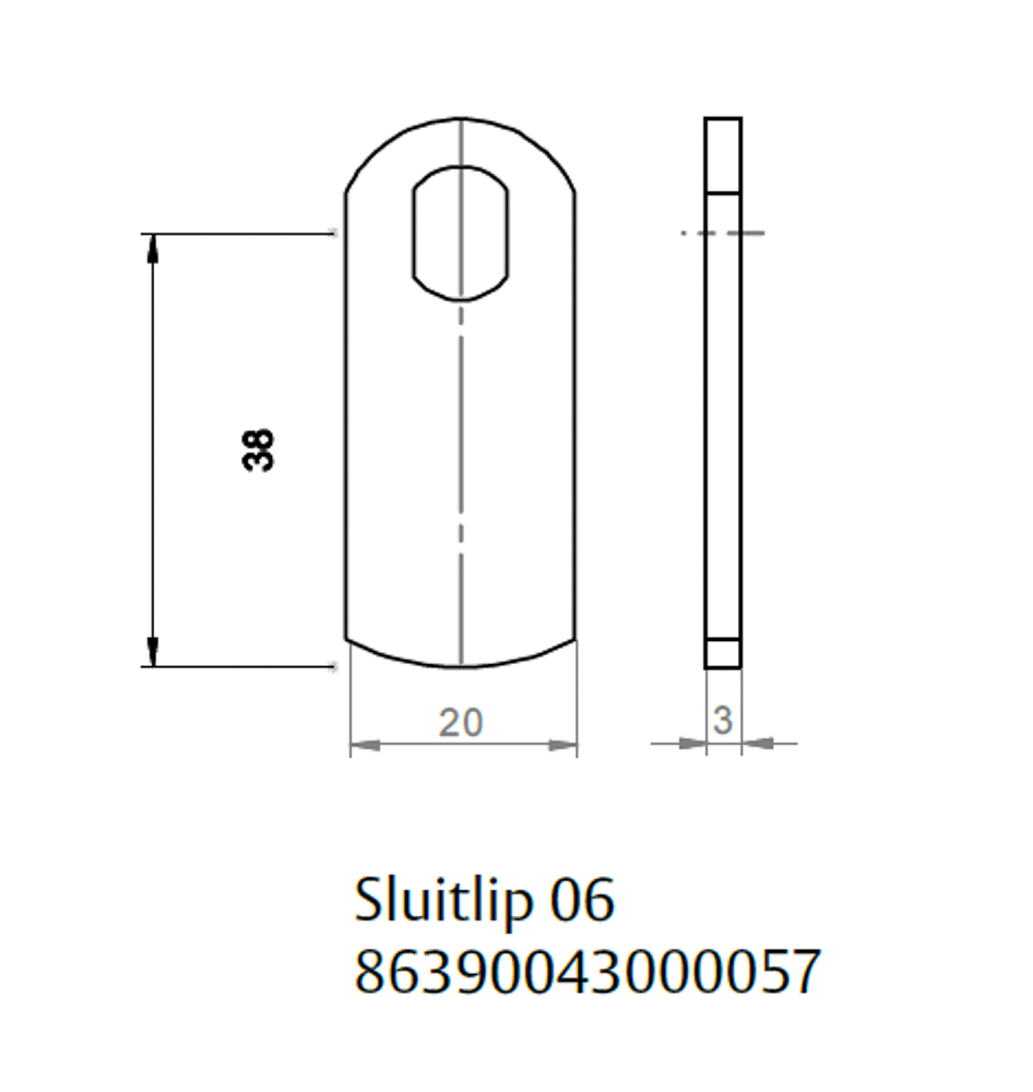 86390043000057 mauer CABlock pincodeslot verticaal - zwart - wisselende/vaste gebruikers