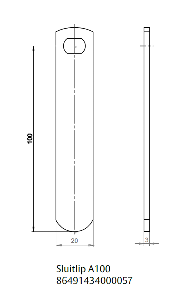 86491434000057 mauer CABlock pincodeslot verticaal - zwart - wisselende/vaste gebruikers