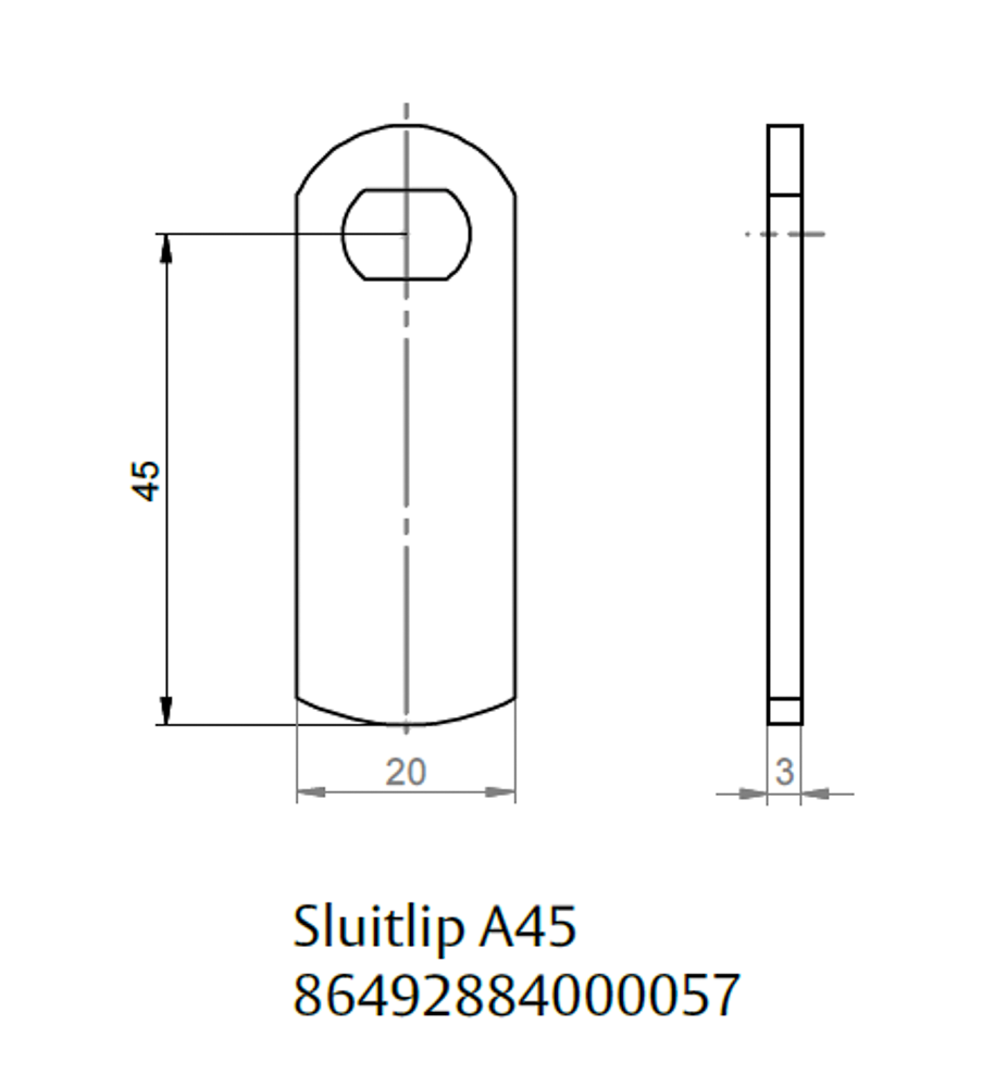 86492884000057 mauer CABlock pincodeslot verticaal - zwart - wisselende/vaste gebruikers