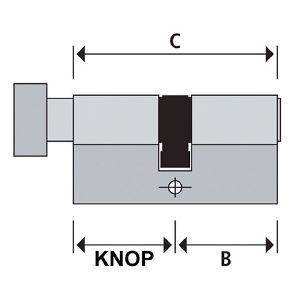 41KC1-B-NI mauer KC1-B-Ni 31/31=62 knopcilinder blind